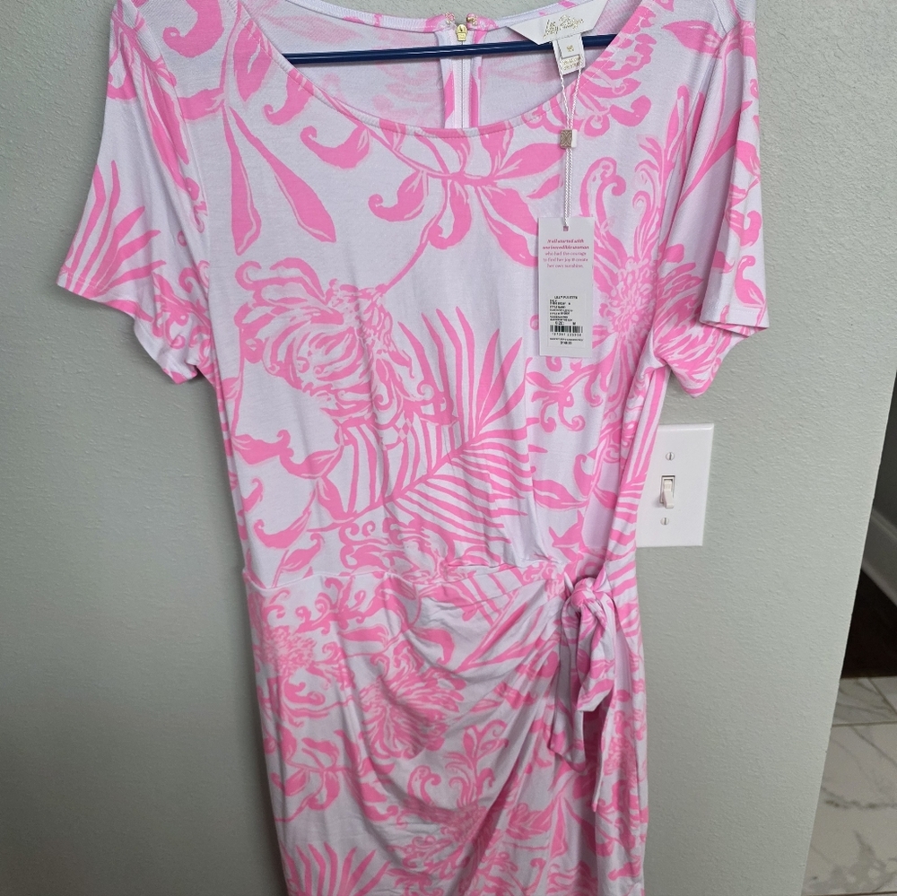 Lilly Pulitzer Pink and White Midi Dress, Romper